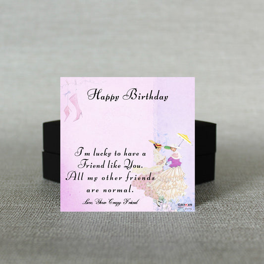 Happy Birthday - Friend Message Card - C8HBF