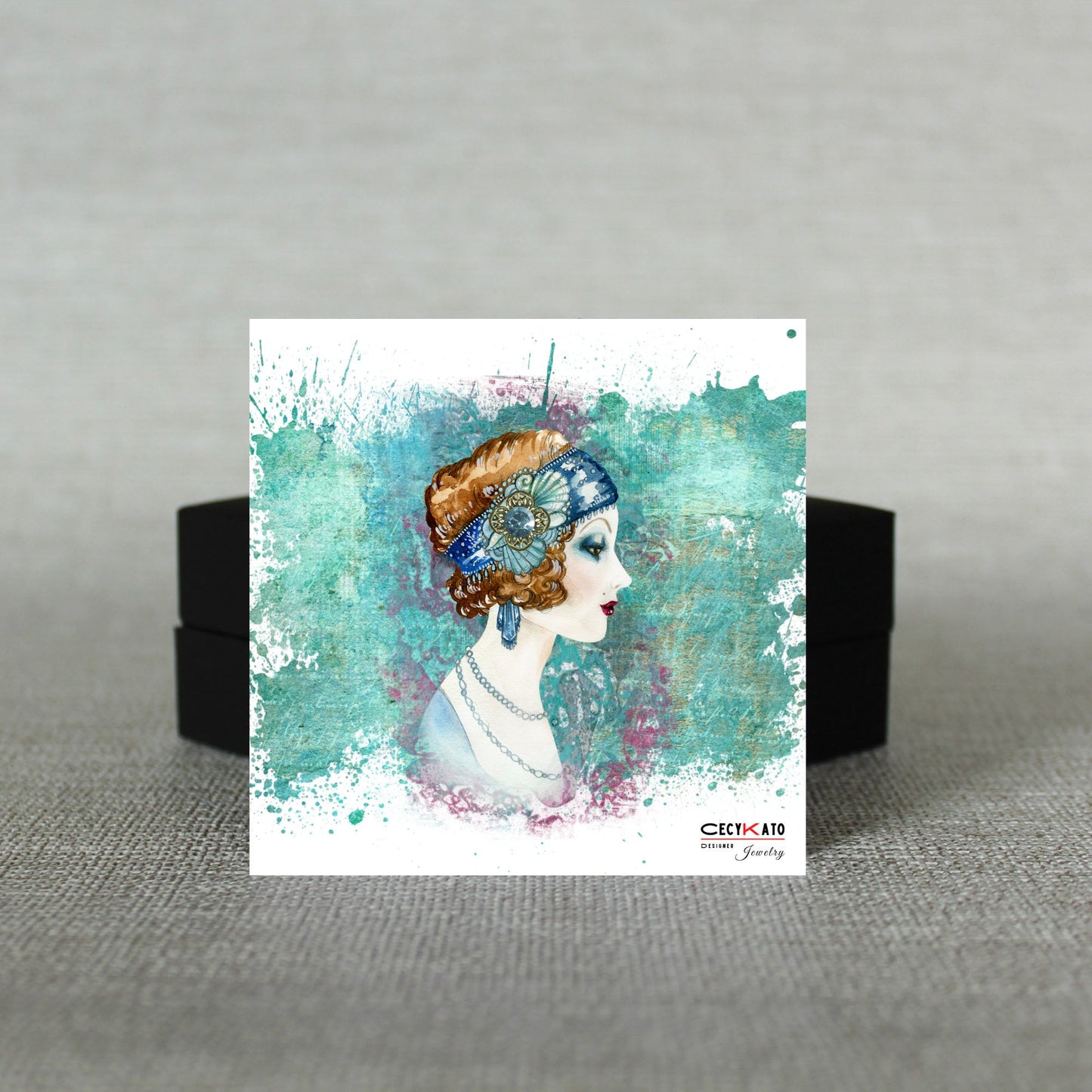 Lady / Vintage Message Card - C60