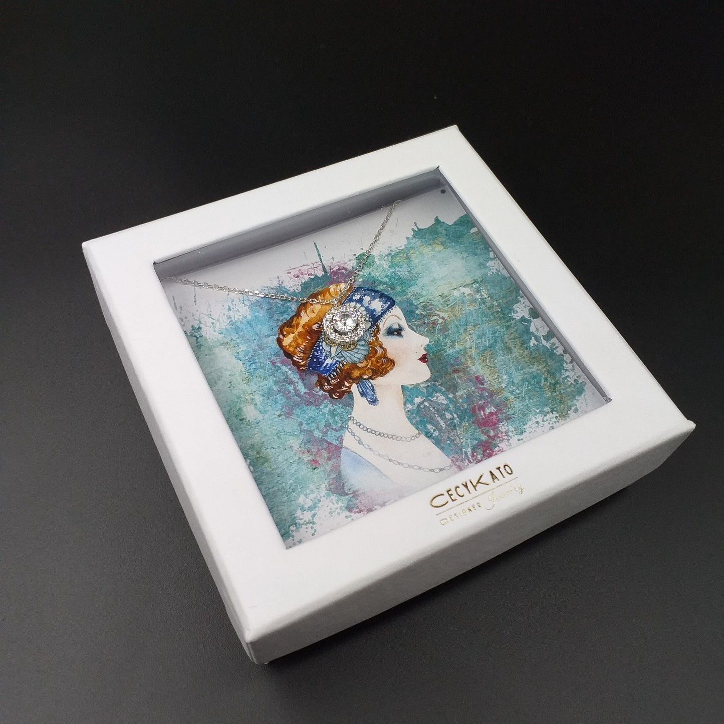 Lady / Vintage Message Card - C60