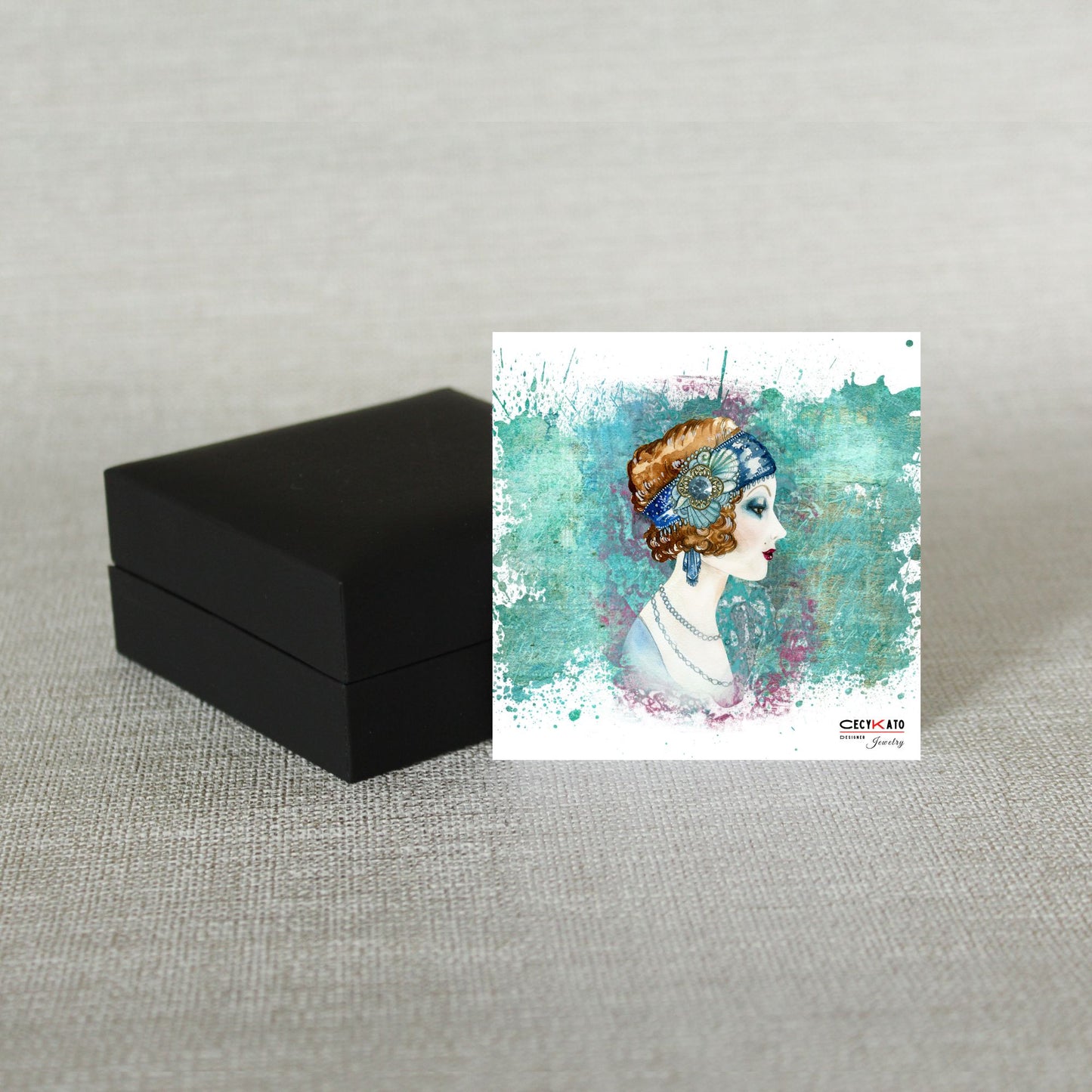 Lady / Vintage Message Card - C60