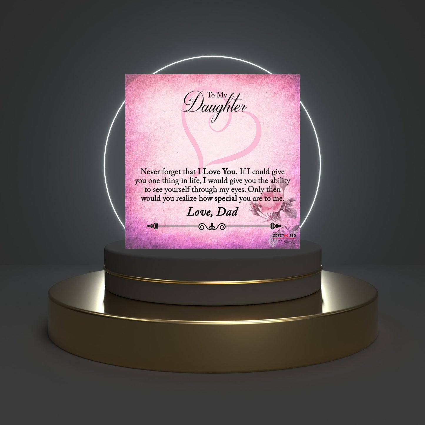 To My Daughter Message Card - C35D
