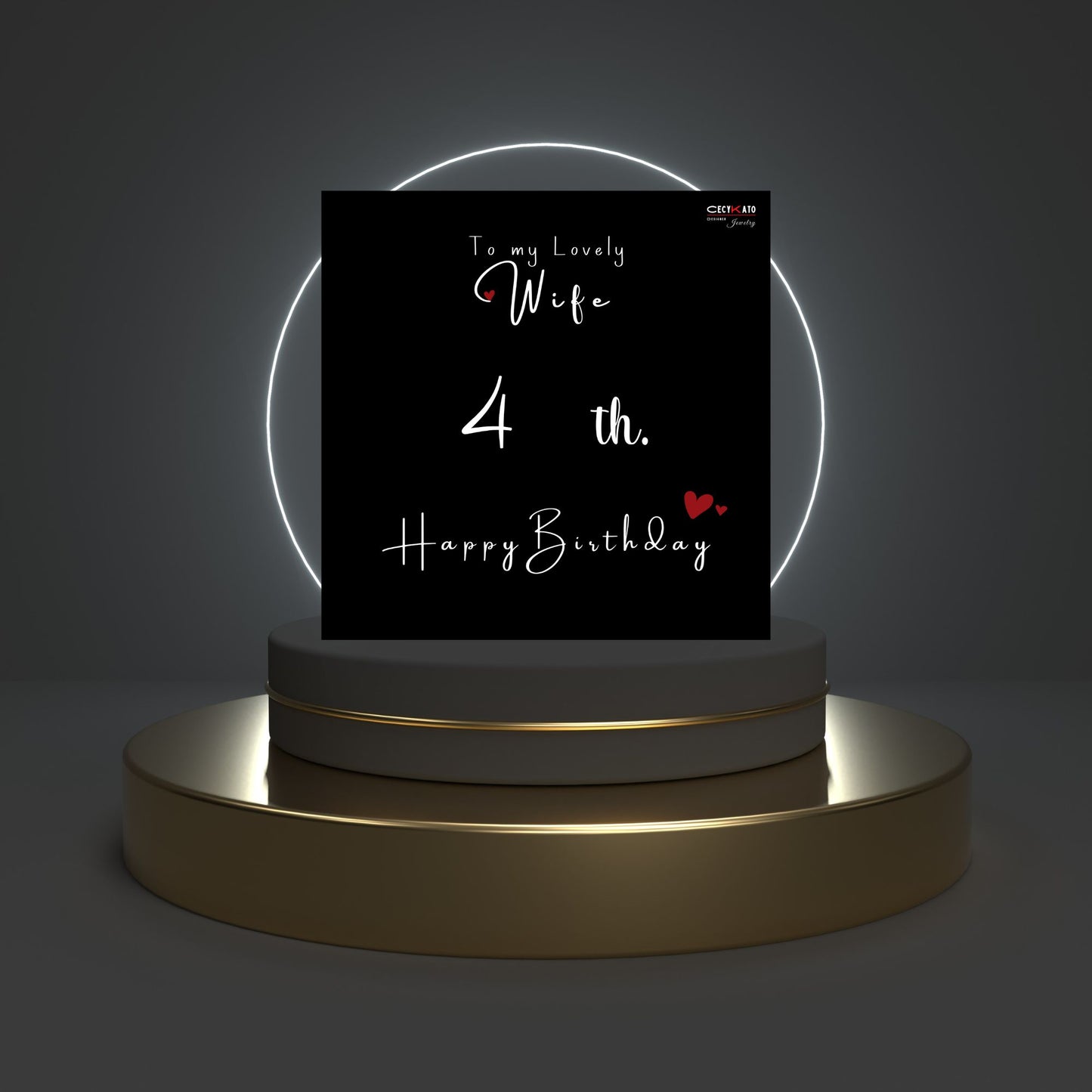 Wife 40 Milestone Birthday / Happy Birthday Message Card - C79HBW4