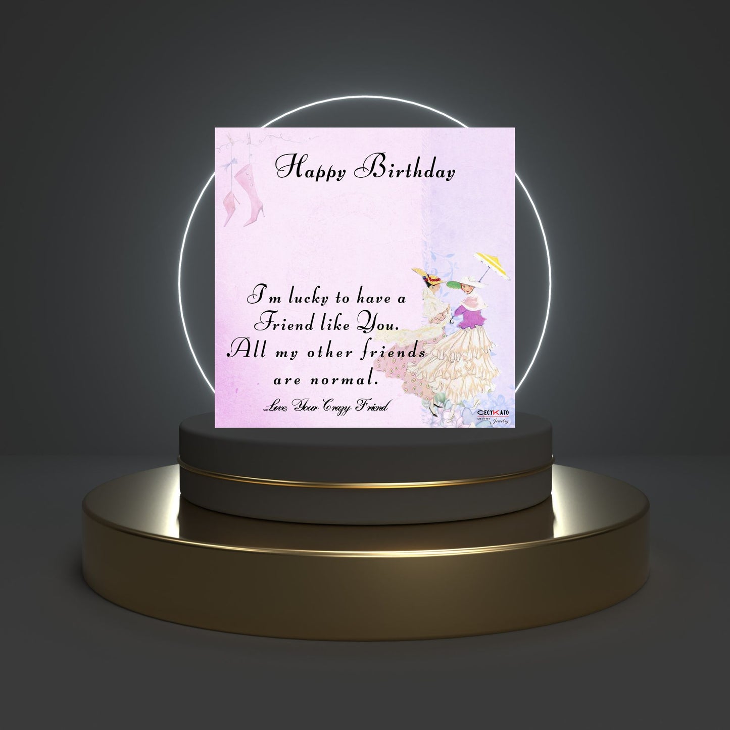 Happy Birthday - Friend Message Card - C8HBF
