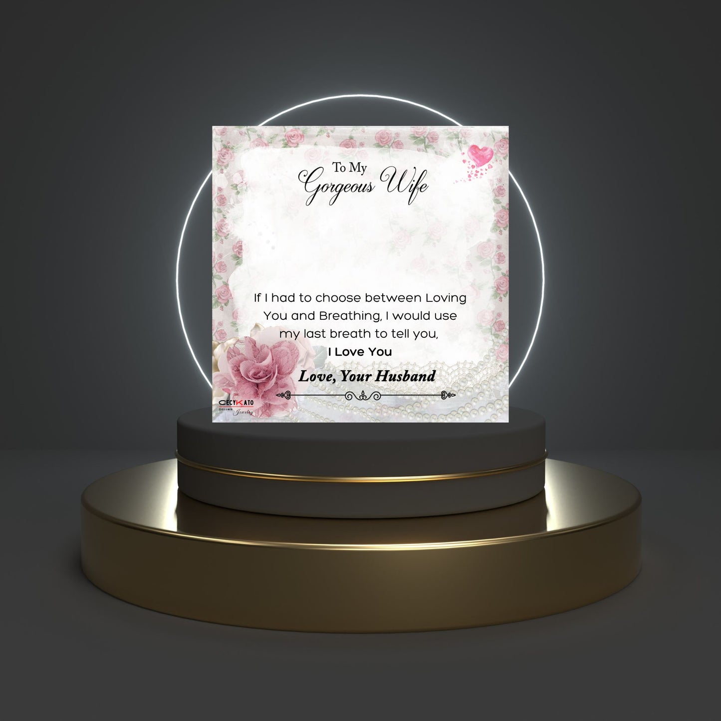 Gorgeous Wife Message Card - C10W