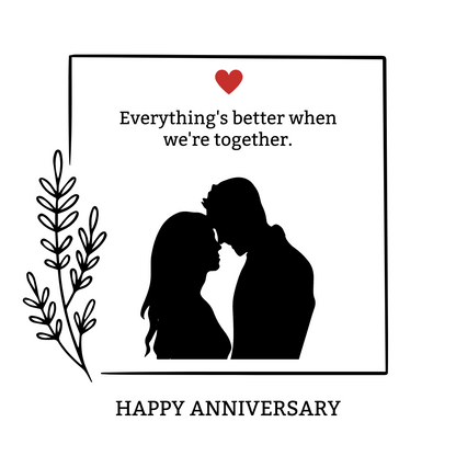 Happy Anniversary Message Card - C100