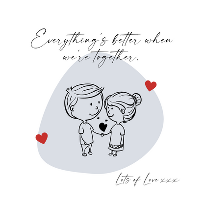 Love / Together Message Card - C102