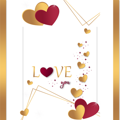 Love You Message Card - C105