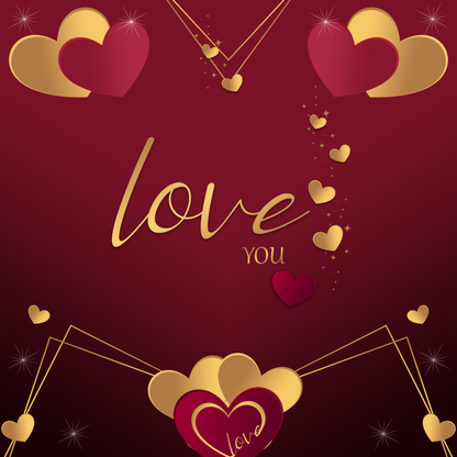 Love You Message Card - C106