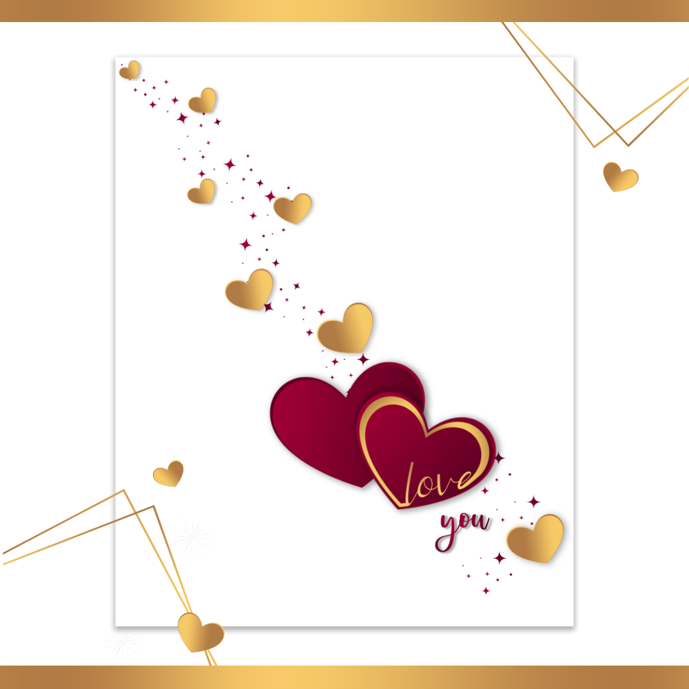 Love You Message Card - C109