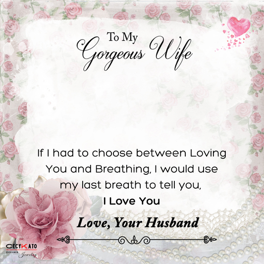 Gorgeous Wife Message Card - C10W