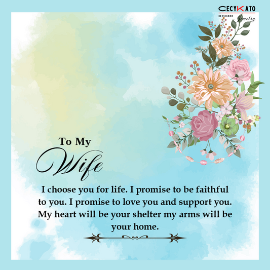 To My Wife Message Card - C18W