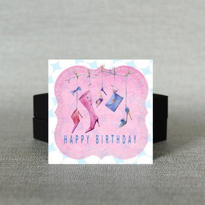 Fashionista Happy Birthday Message Card - C91HB