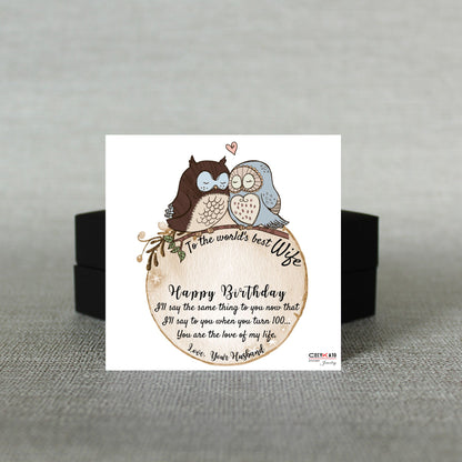 Happy Birthday / Wife - Message Card - C27W