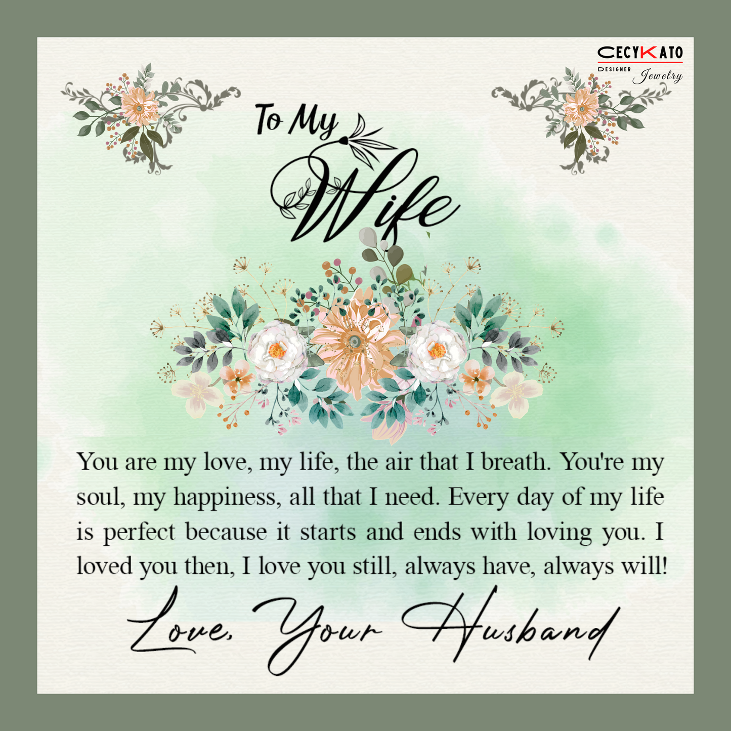 To My Wife Message Card - C21W