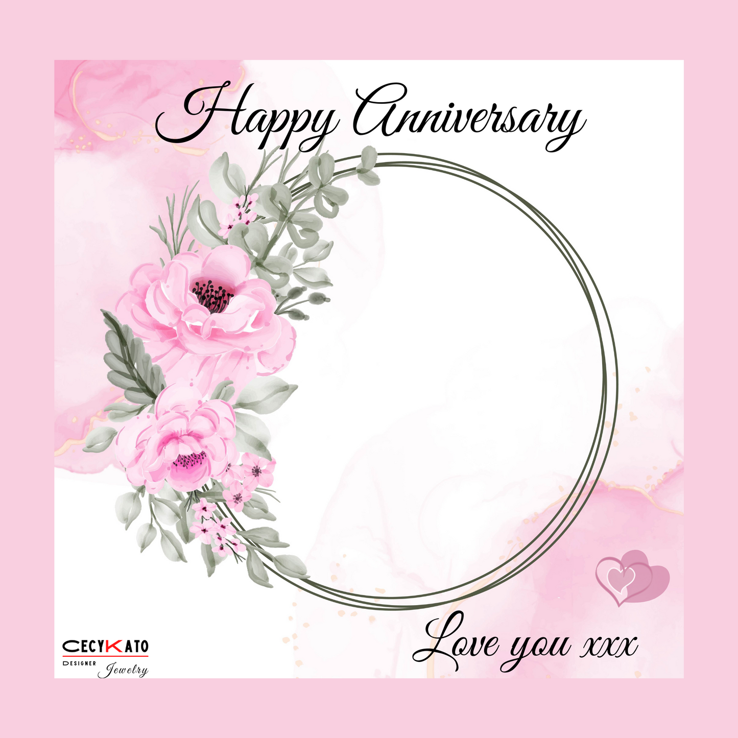 Happy Anniversary Message Card - C25W