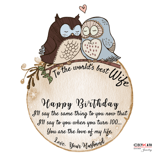 Happy Birthday / Wife - Message Card - C27W