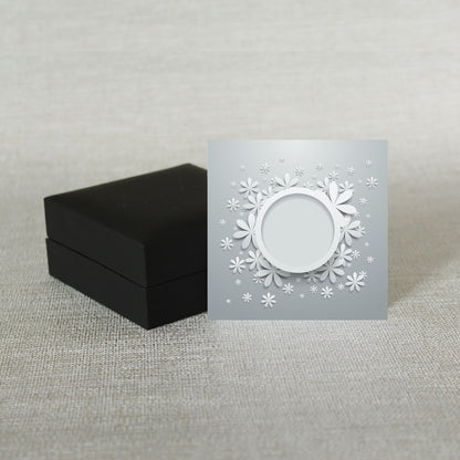 Flowery Grey Message Card - C96