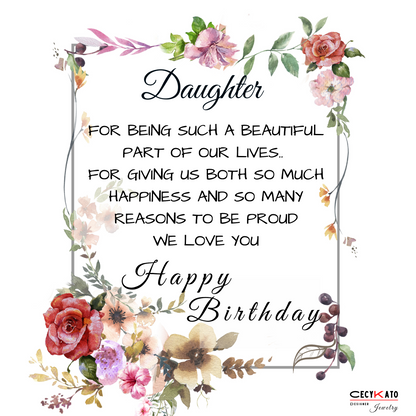 Daughter / Happy Birthday Message Card - C31HBD