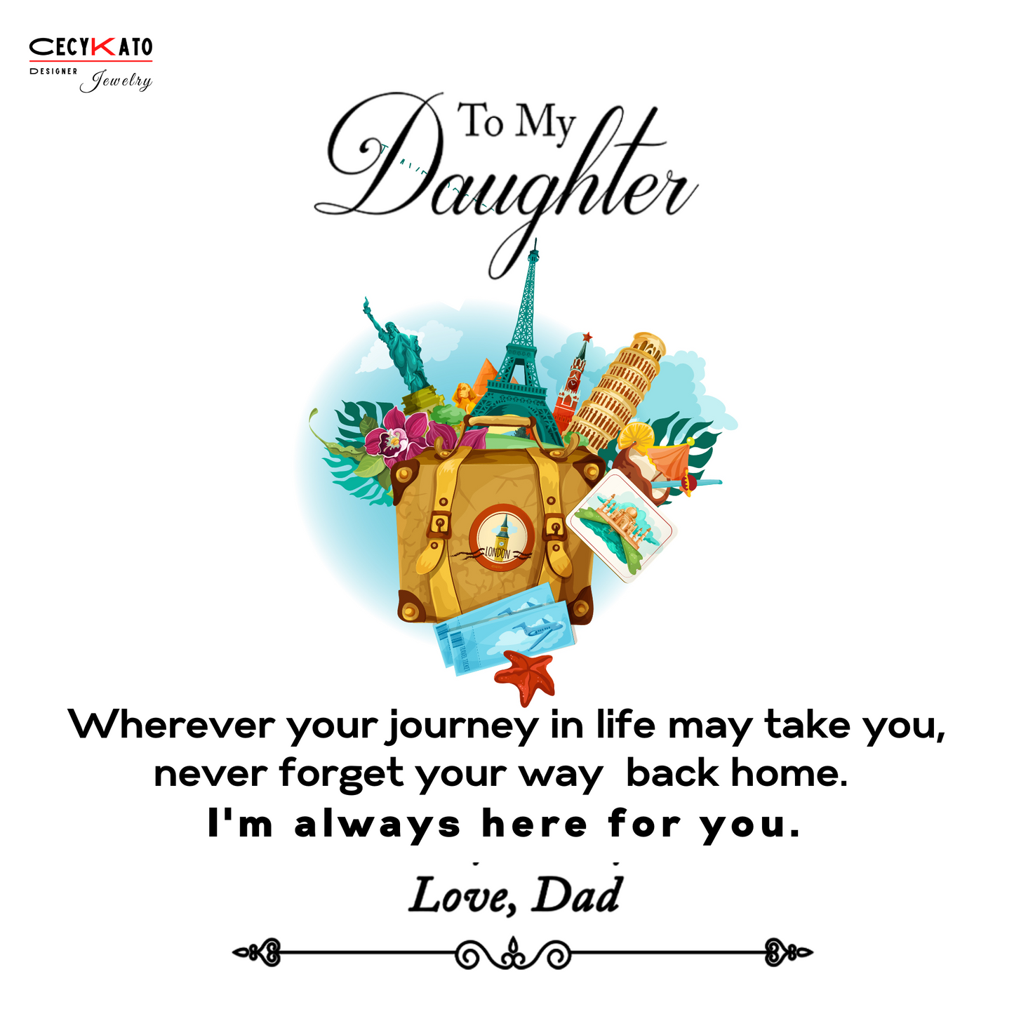 Daughter / Journey Message Card - C34D