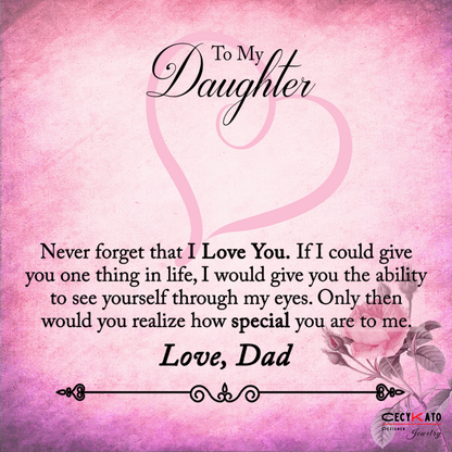 To My Daughter  Message Card - C35D