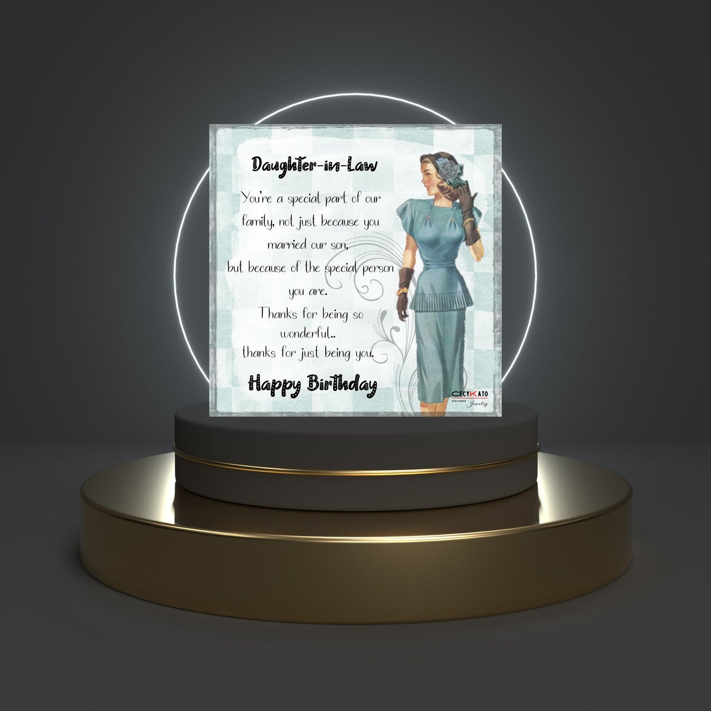 Daughter-in-Law / Happy Birthday Message Card - C32HBDIL