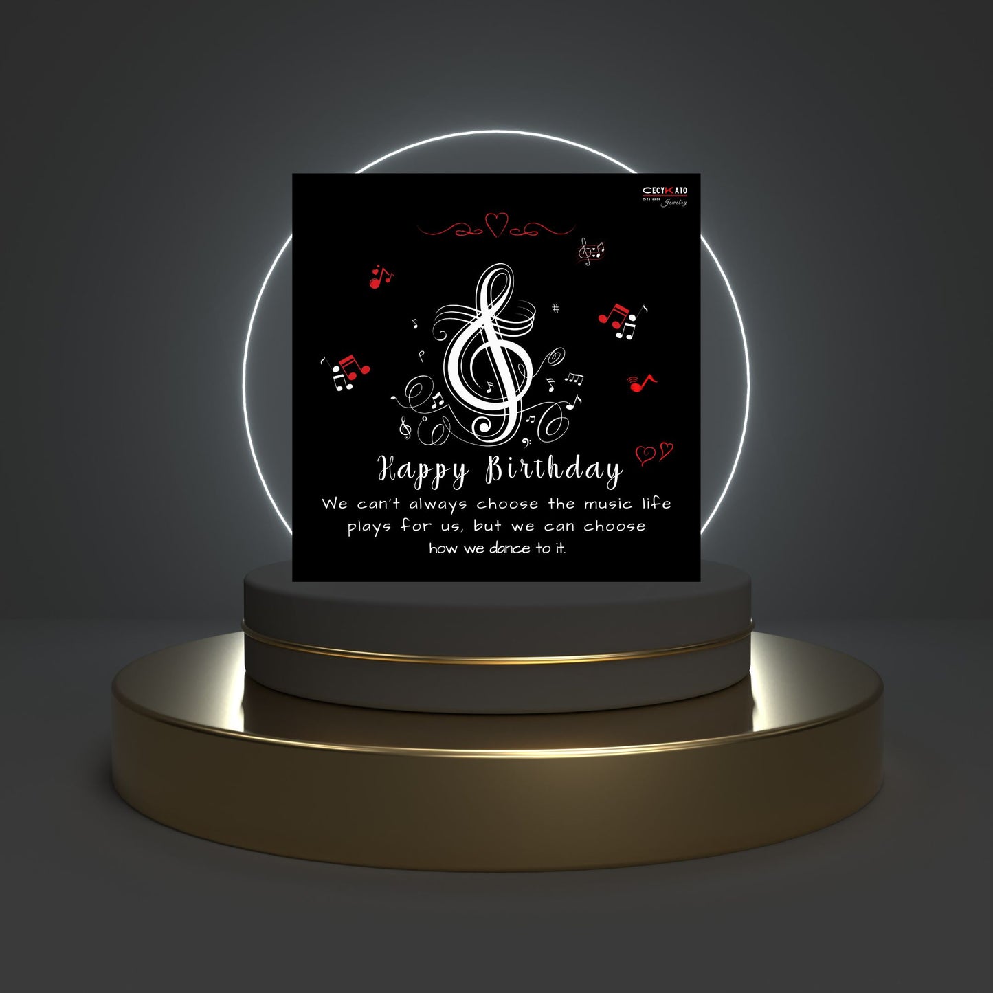 Music / Happy Birthday Message Card - C84HBMS