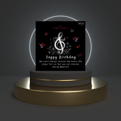 Music / Happy Birthday Message Card - C84HBMS