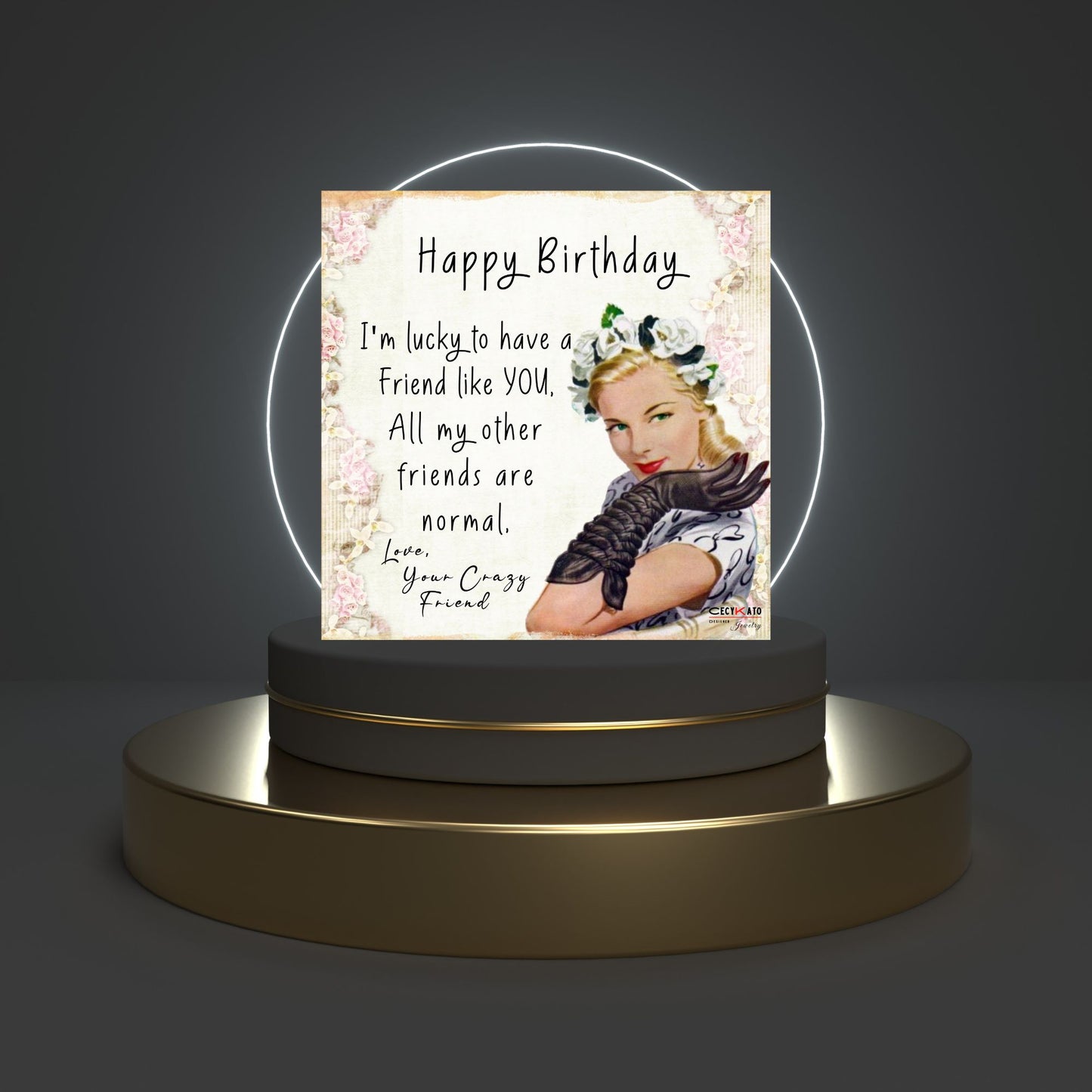 Happy Birthday - Friend Message Card - C9AHBF