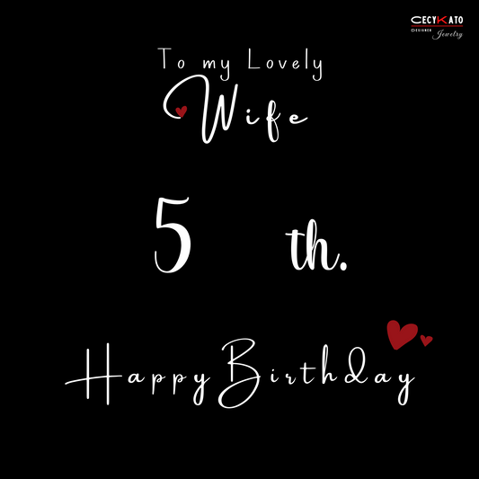 Wife 50 Milestone Birthday / Happy Birthday Message Card - C79HBW5