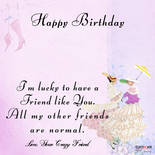 Happy Birthday - Friend Message Card - C8HBF