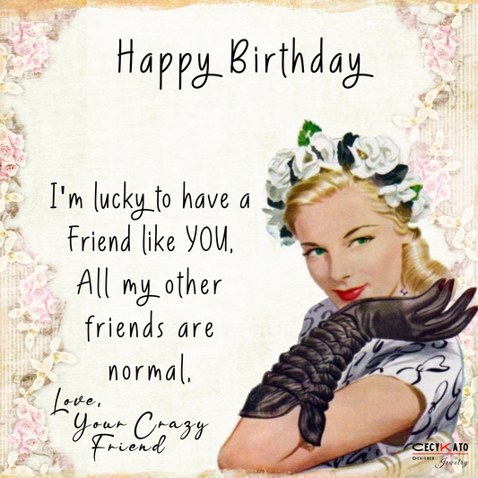 Happy Birthday - Friend Message Card - C9BHBF