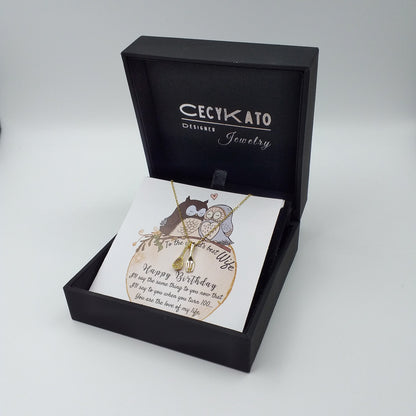 Birthday / Wife -  925 Sterling Silver/ 14k Gold Plated  With Cubic Zirconia Personality  Necklaces c/w Spoon & Fork 925 Sterling Silver + Cubic Zirconia TE9L27W1