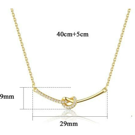 14k Gold Plated - Rhinestone - Geometric Minimalist Necklace TE6